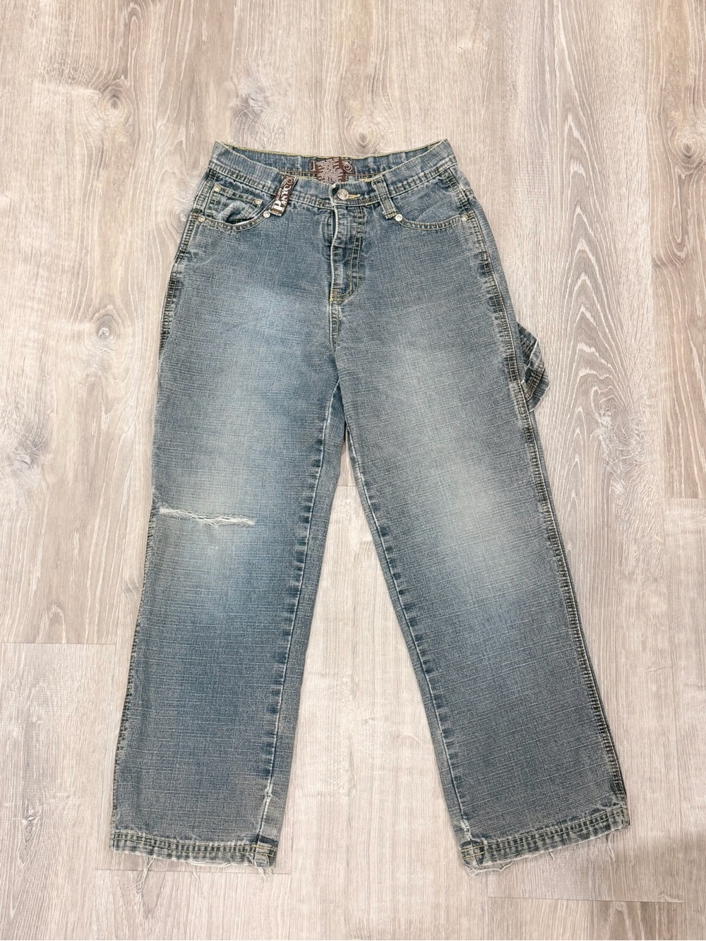 Y2K Vintage Carpenter Jeans Wide Leg Distressed Denim 🔨✨